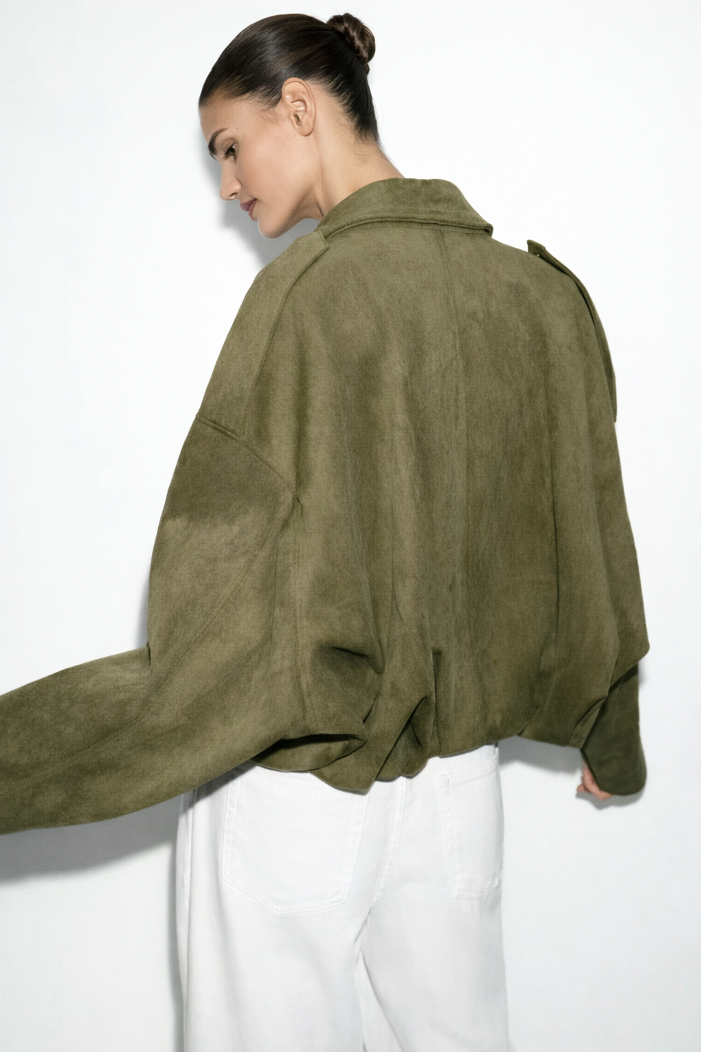 Chaqueta Barcarès Verde Militar vista trasera