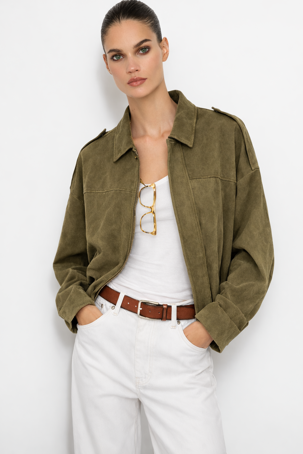 Chaqueta Barcarès Verde Militar